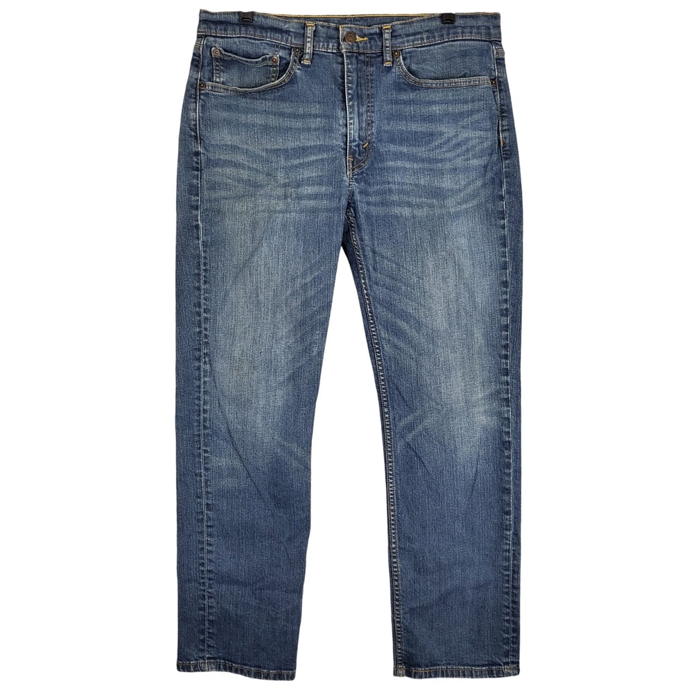Levis 514 Mens Jeans W34 L30 Straight Fit Medium Wash Blue Denim Pants‎